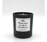 'Please Don't do Coke in The Bathroom' Funny Scented Candle 220g Black Glass