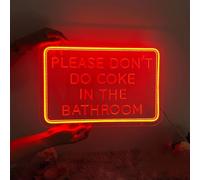 Please Don't Do Coke in The Bathroom Neon Light Home Party Wall Decor
