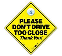 Please Don't Drive Too Close Car Sign, Anti Tailgater Vehicle Notice to Deter Tailgaters, 14 cm