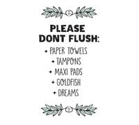 Please Don'T Flush Toilet Rules Bathroom Rules Wall Decor Kitchen Decor Wall Decor Poster Metal Sign 8X12 Inches