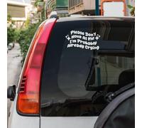 Please Don't Honk at Me I'm Probably Already Crying UV DTF Sticker - Funny Anxious Driver Mirror Decal Waterproof for Car Window, Laptop, Dashboard, Emotional Humor Gift - 8 Inches (Crying)