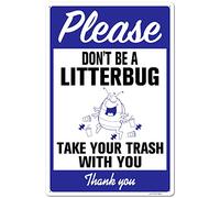 Please Don't Litter Help Keep Your Community Clean Sign, 12x16 Inch, Aluminum Sign