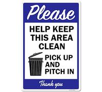 Please Don't Litter Help Keep Your Community Clean Sign, 12x16 Inch, Aluminum Sign