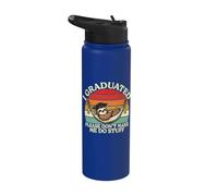 Please Don't Make Me Do Stuff Funny Lazy Sloth Graduation Stainless Steel Insulated Water Bottle