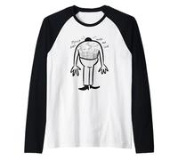 Please Don't Make Me Look - Funny Fear of Heights Raglan Baseball Tee