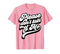 Please Don't Talk to Me Introvert Funny Sarcastic Adult Top T-Shirt, Men, Pink, Medium