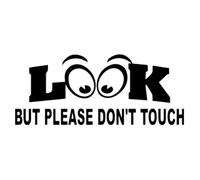 Please Don't Touch Very Interesting Polyethylene Stickers for Your Eyes Car Stickers Window Glass Auto Parts(11,25x10.5 cm)