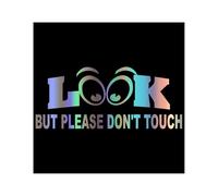 Please Don't Touch Very Interesting Polyethylene Stickers for Your Eyes Car Stickers Window Glass Auto Parts(13,30x12.7 cm)