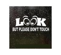 Please Don't Touch Very Interesting Polyethylene Stickers for Your Eyes Car Stickers Window Glass Auto Parts(12,30x12.7 cm)