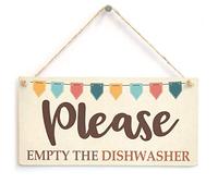 Please Empty the Dishwasher Sign, Kitchen Reminder