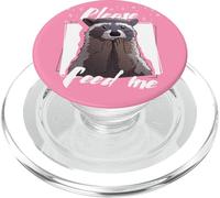 Please Feed Me Cute Raccoon Pink Girly Aesthetic PopSockets PopGrip for MagSafe