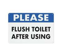 Please Flush Toilet After Using Sign Safe Sign, Signs Outdoor, 12 X 8 In, Sign For Home, Business, Driveway Alert