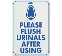 Please Flush Urinals After Using For House Warning Metal Sign Tin Signs Aluminum Plaque for Outdoors Use Yard Farm Fence Home Wall Decor 8x12 inch