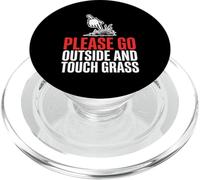 Please Go Outside And Touch Grass Internet Culture Gamer PopSockets PopGrip for MagSafe