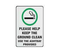 Please Help Keep The Ground Clean 12 X 8 Inches Aluminum Sign - Uv Protected, Waterproof, Weatherproof And Fade Resistant - 4Pre-Drilled Holes