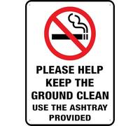 Please Help Keep The Ground Clean Metal Signs 12X8 Inch Rust Free Aluminum,Uv Ink Printing,Durable/Weatherproof Outdoor For Home
