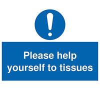 Please help yourself to tissues sign - Aluminium Composite 3mm