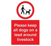 Please keep all dogs on a lead around livestock