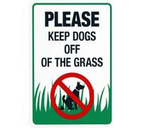 Please Keep Dogs Off The Grass With Dog Symbol Warning Sign Keep Dog Off Grass Security Metal Signs For Business Home Road Yard Garage Street Wall Safety Caution Decor Gift For Women Men 8x12 Inch