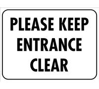 Please Keep Entrance Clear Warning Sign Bathroom Decor Poster Metal Tin Sign Garden Plaque For Indoor Outdoor 20X30cm