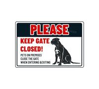 Please Keep Gate Closed Sign Cane Corso Dog Pets On Premises Aluminum Metal Tin Signs Door Sign Warning Sign For Gate Yard Home Kitchen Wall Decor 8x12 Inch
