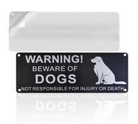 Please Keep Gate Closed Sign, Funny Beware of the Dog Keep Gate Closed Sign, 25cm x 9cm Sturdy Dog Signs for Gates, Outdoor, Fencing, Yard, Wall (Style 3)