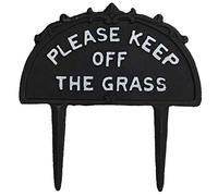 Please Keep off Grass Sign Cast Iron Sign Plaque Garden Park Lawn Yard Spike