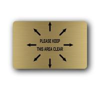 Please Keep This Door Closed Sign - 14.0x9.0cm Brushed Aluminium