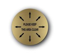 Please Keep This Door Closed Sign - 9.5x9.5cm Brushed Aluminium