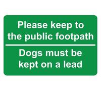 Please keep to the public footpath and dogs must be kept on a lead Aluminum Metal Sign 8 X 12 Inch Wall Decor,Indoor/Outdoor use