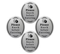 Please Knock before Entering Sign 4pcs Pvc Door Stickers