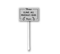 Please Leave All Packages Here Sign with Stake