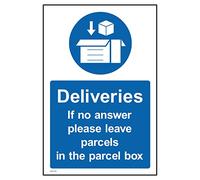 Please leave deliveries here Sign, Courier, Postman, Delivery Driver Notice Self Adhesive Sticker A5-150x200mm (MISC252)