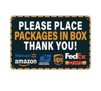Please Leave Packages and Deliveries Here Sign，Self-Adhesive Waterproof and Durable Place Packages in Box Sign, Please Delivery Packages in Box Sticker for Home, Office, Shop, Door