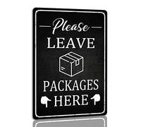 Please Leave Packages Here Metal Tin Sign Package Delivery Sign Package Delivery Decor for Front Door House Home Indoor/outdoor Use 8"x12"