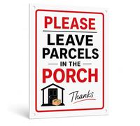 Please Leave Parcels In The Porch Sign, A5 (148mm x 210mm) - Holes