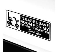 Please Leave Room for My Disability Scooter Car Sticker, Disabled Car Stickers, Mobility Scooter Stickers, Disabled Awareness Window Bumper Vinyl Sticker Decal (250mm x 85mm (LxH))
