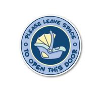 Please Leave Space Sticker for Baby Carseat Access - Premium Vinyl Bubble-Free Decal, Child Safety Car Access Warning, Universal Car Door & Window, Easy Application - Made in UK (Colour)