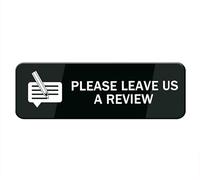 Please Leave Us A Review Sign For House (With Strong Adhesive Tape), 10" X 3" Premium Durable For Home & Office,Acrylic Signs For Front Door/Wall/Window, Clear And Easy To Read
