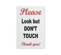 Please Look But Don'T Touch Thank You Sign Warning Sticker-Security Sign Outdoor Sign 12 X 8 Inches