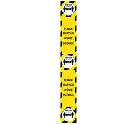 Please maintain a safe distance floor/wall graphic (100x750mm)