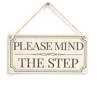 Please Mind THE Step - Vintage Style Handmade Sign Steps Warning Notice