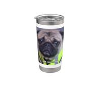 Please No More Funny Pug Dog Blurry Meme Photo Stainless Steel Insulated Tumbler