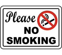 Please No Smoking Metal Sign Plaque Poster 8X12 Inches