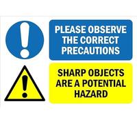 Please observe the correct precautions, sharp objects are a potential hazard - Self adhesive sticker (300mm x 200mm)