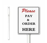 Please Pay & Order here Yard Sign With Stake, 20x30 CM Rust Free Aluminum, Weatherproof Outdoor Use