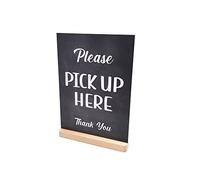 Please Pick Up Here Sign - Order, Delivery, Café, Takeaway, Coffee Shop, Sandwich Shop, Counter Sign, A4 size (Black Stand)