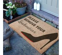 Please Remove Your Louboutins Doormat (90 x 60cm) Artsy Mats Brown 90cm x 60cm