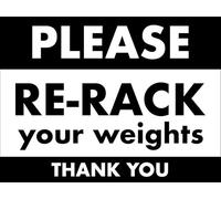 Please ReRack Your Weights After Gym Use Metal Tin Sign 30x40cm
