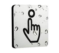 Please Ring Bell Sign Self Adhesive Acrylic Door Sign Wall Plaque Doorbell Notice with Doorbell Button Sign Indication Sign Prompt Sign Button Prompt Sign 6x6cm